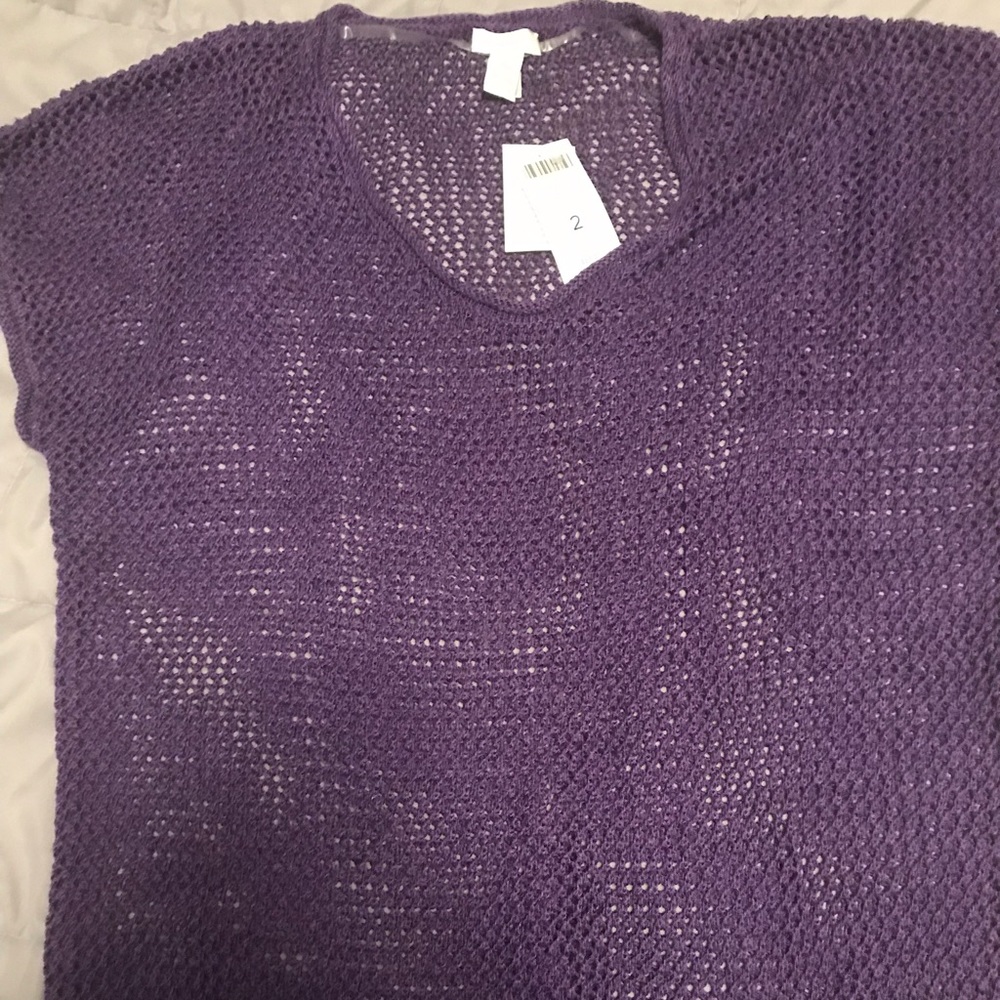 NWT Chico’s Size 2 purple knit top.